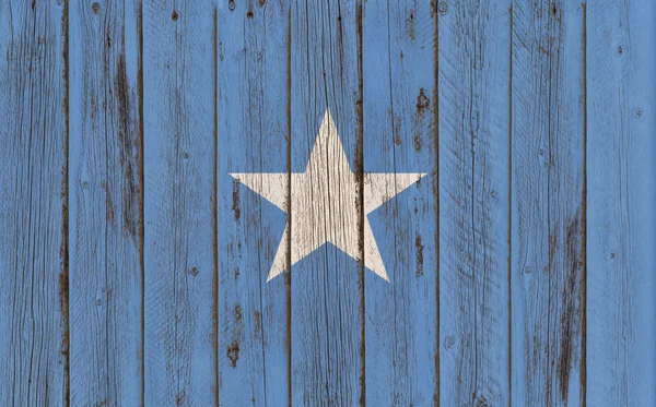 Flag of Somalia painted on wooden frame — Stock Photo, Image