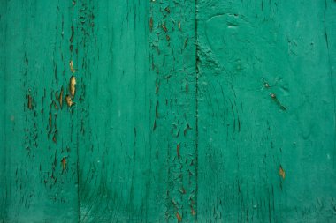 Eski ahşap duvar, yeşil arkaplan