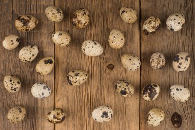 Bıldırcın yumurta ahşap arka plan