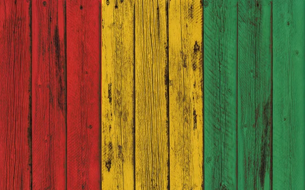 Flag of Guinea painted on wooden frame — Stock Photo, Image