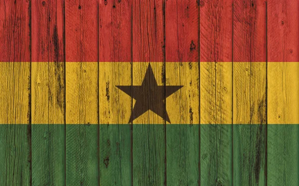 Flagga ghana målade på träram — Stockfoto