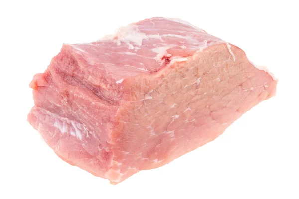 원시 신선한 돼지 고기 절연 흰색 배경. — 스톡 사진