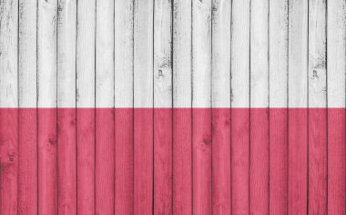 boyalı ahşap çerçeve Polonya bayrağı