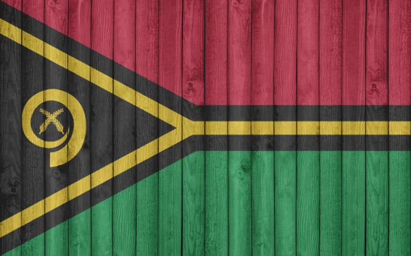 Vlag van vanuatu geschilderd op houten frame — Stockfoto