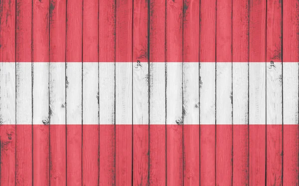 나무 프레임에 그려진 오스트리아의 국기 — 스톡 사진
