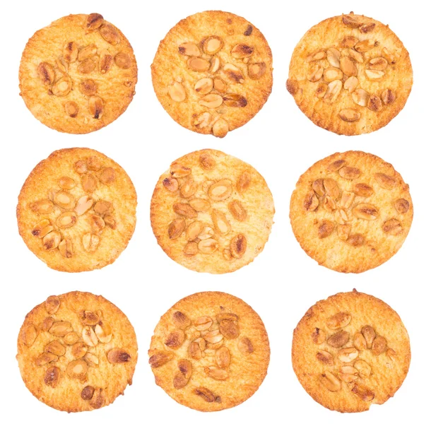 Арахісове масло Печиво ізольоване на білому тлі . — стокове фото