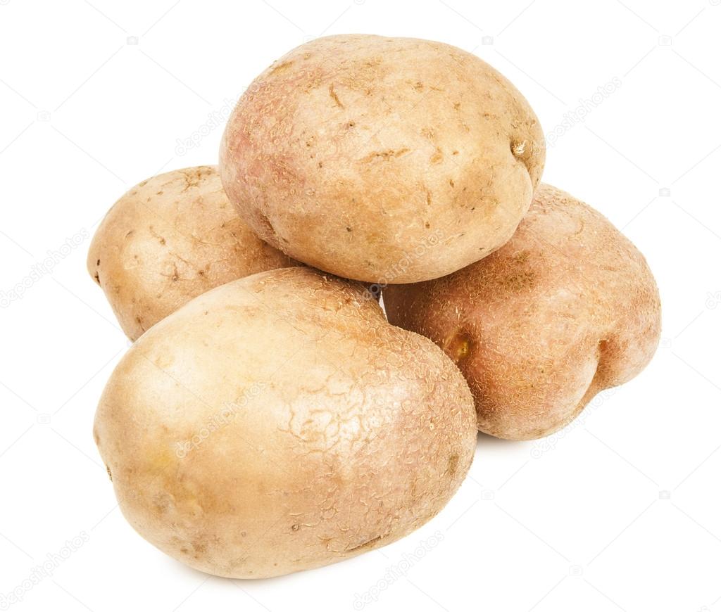 Potatoes isolated on a white background