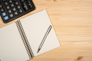 hesap makinesi, kalem ve defter, stok fotoğraf ile iş kavramı