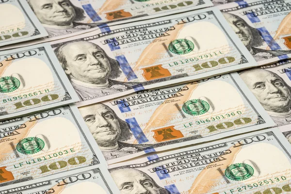 Background with money american hundred dollar bills — Stock Photo, Image