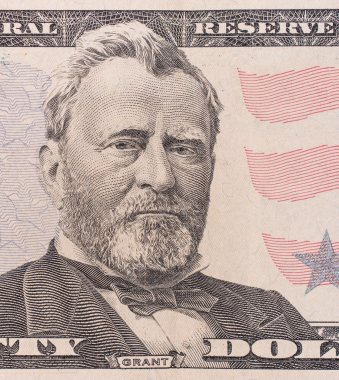 Elli doları bill makro, 50 YTL, Başkan Ulysses Grant portrai