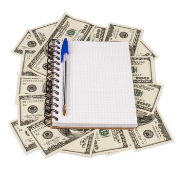 Yüz dolarlık banknotlar ve dizüstü portre