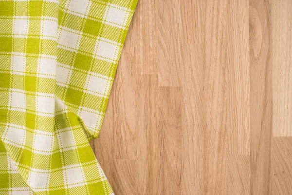 Ahşap zemin üzerine yeşil ve beyaz mutfak Tekstil doku