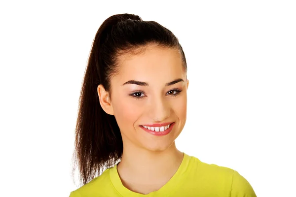 Vänliga leende ung kvinna. — Stockfoto