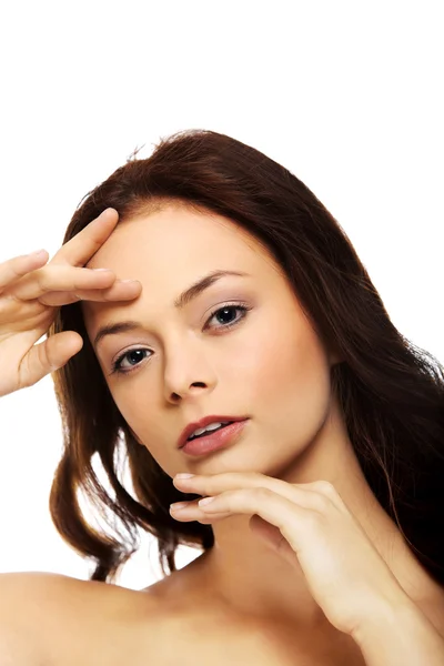 Young beautiful relaxed brunette woman — Stock Photo, Image