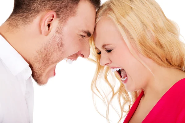 Young couple having an argue — Stock Photo, Image