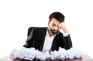 Genç işadamı bir fikir bulamıyorum.