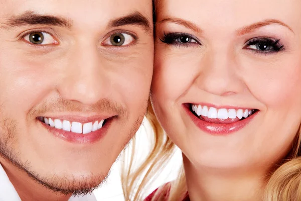 Closeup portrait of  beautiful young couple — Stock Photo, Image