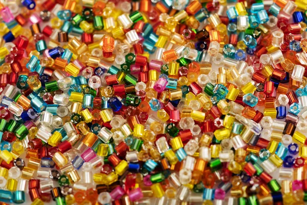 Background of colorful plastic beads — Stock Photo, Image