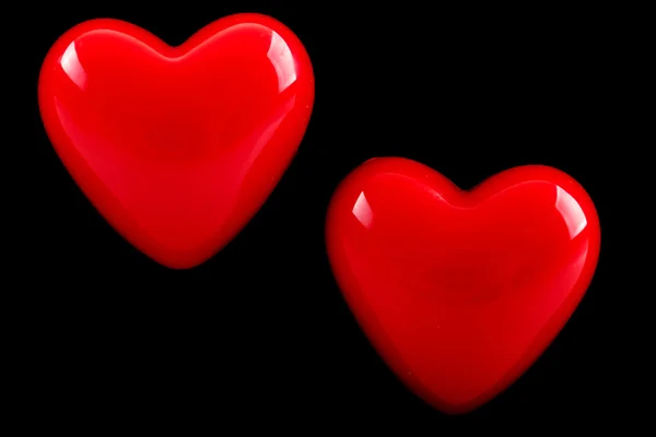 Two red hearts — Stock Photo, Image