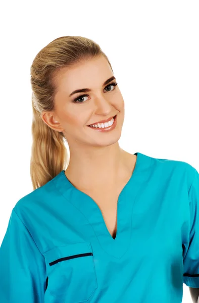 Young smile female doctor or nurse — Stock Photo, Image