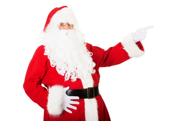 Santa Claus in pointing gesture — Stock Photo, Image