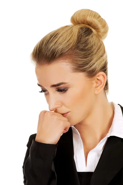 Young stressed business woman. — Stock Photo, Image