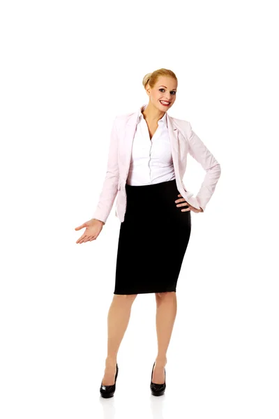 Young elegant beautiful smiling business woman — Stock Photo, Image