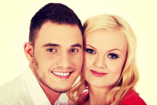 Closeup portrait of  beautiful young couple — Stock Photo, Image