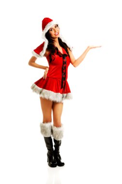 Bir şey görünmez tutan kadın