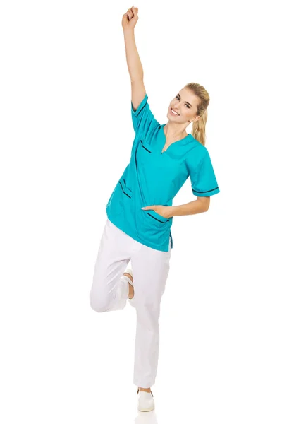 Young happy woman doctor or nurse — Stock Photo, Image