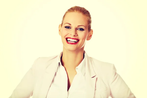 Young elegant beautiful smiling business woman — Stock Photo, Image
