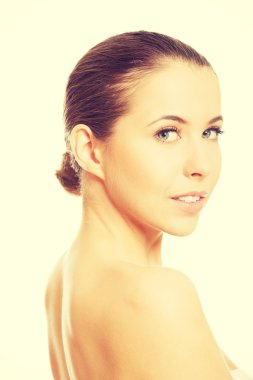 Şehvetli çıplak kadın portresi