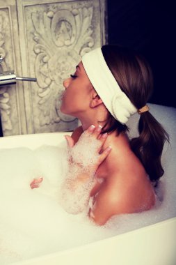 banyo kadın banyoda rahatlatıcı.