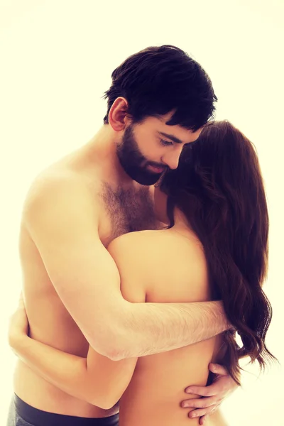 Sexy heterosexual couple embracing. — Stock Photo, Image