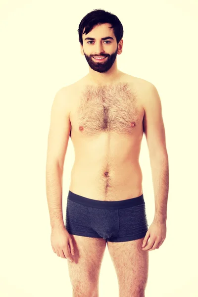 웃는 shirtless 남자. — 스톡 사진