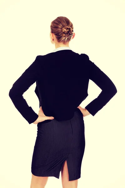 Rückseite der eleganten Geschäftsfrau — Stockfoto