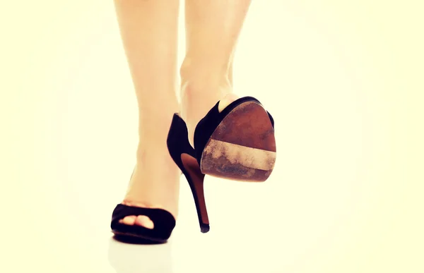 Trampled heels barefoot