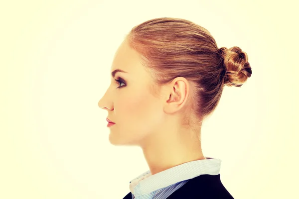Perfil de young blonde business woman — Fotografia de Stock