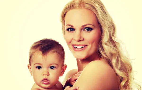 Young mother with her adorable baby — Stock Photo, Image