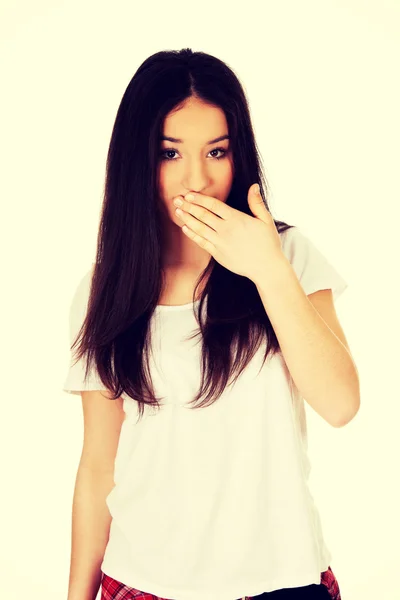 Young shocked woman. — Stock Photo, Image