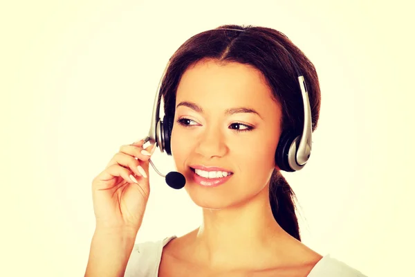 African call center operator — Stock Photo, Image