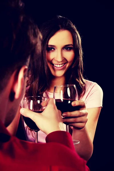 Couple celebrating St Valentines Day. — Stock Photo, Image