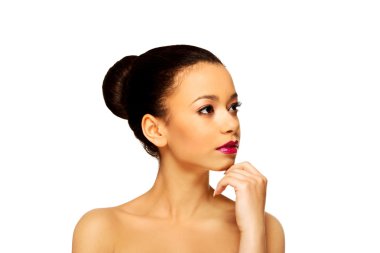 makyaj ile Afrikalı kadın.