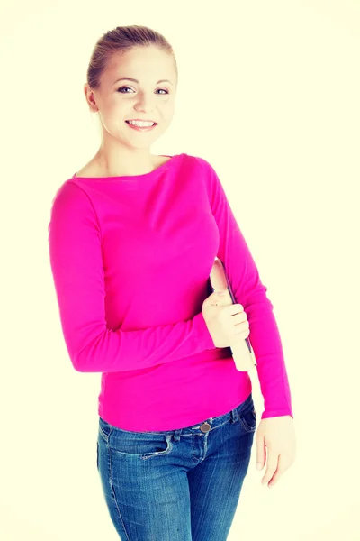 Young woman student with book. — Stock Photo, Image