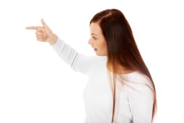 Genç kızgın kadın sceraming bir kimse için