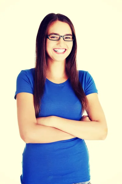 Hermosa mujer sonriendo . — Foto de Stock