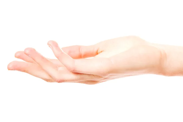 Woman hand on white background. — Stock Photo, Image