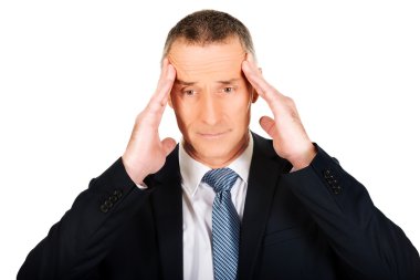 baş ağrısı muzdarip işadamı