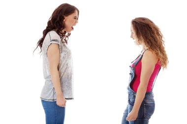 Her otcher için çığlık iki saldırgan kadın