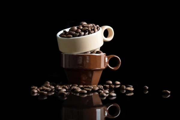 2 컵 커피 씨앗을 — 스톡 사진